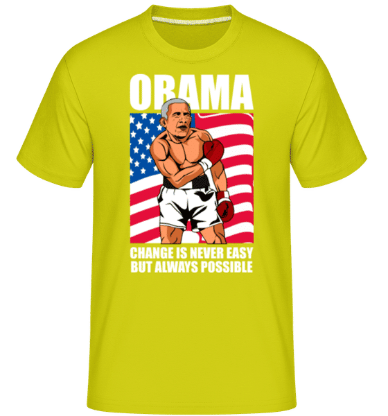 Aperçu: Obama -  T-Shirt Shirtinator homme - Citron vert - Devant