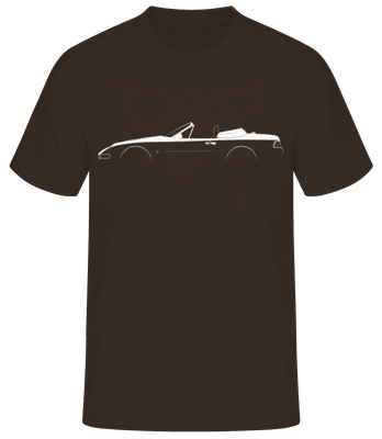 'Porsche 968 Cabriolet' Silhouette - Pánske basic tričko - Hnedá - Predné