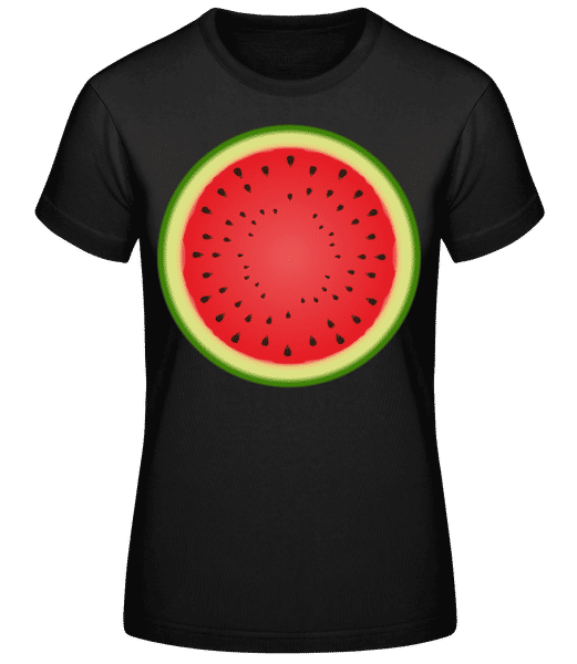 Aperçu: Pastèque ronde - T-shirt standard Femme - Noir - Devant