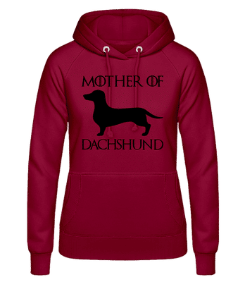Mother Of Dachshund - Women's Hoodie - Bordeaux - Front