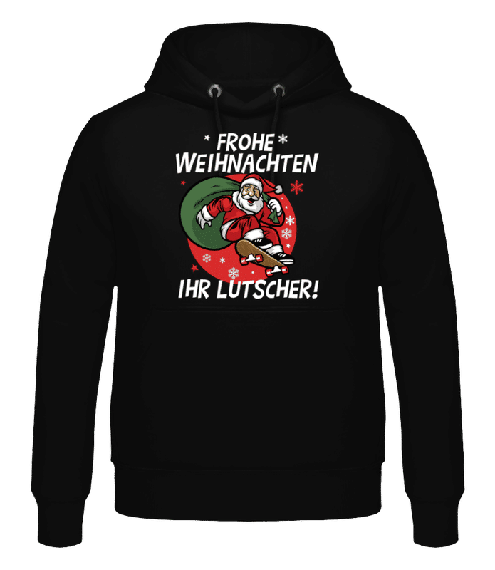 Vorschau: Frohe Weihnachten Lutscher - Männer Hoodie - Schwarz - Vorne