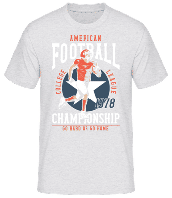 Football Go Hard - Men's Basic T-Shirt - Heather grey - Front