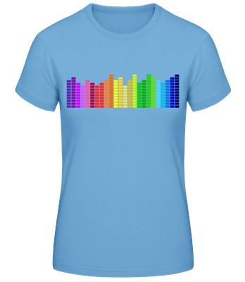 Regenbogen Soundbars - Frauen T-Shirt B&C - Hellblau - Vorne