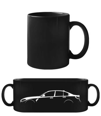 'BMW M3 G80' Silhouette - Černý hrnek - Černá - Napřed