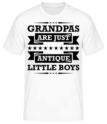 Grandpa's Antique - Men's Basic T-Shirt - White - Front