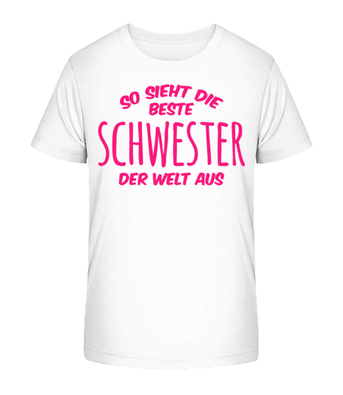Vorschau: Beste Schwester Der Welt - Kinder Bio T-Shirt Stanley Stella 2.0 - Weiß - Vorne