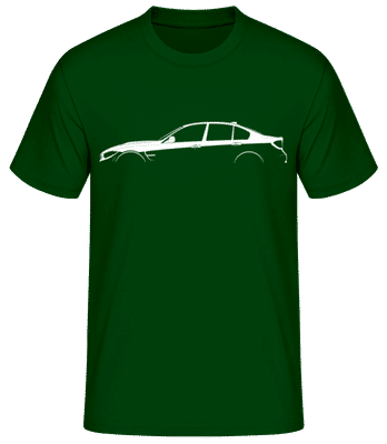 'BMW M3 F80' Silhouette - Pánske basic tričko - Bottle green - Predné