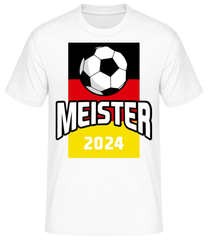 Vorschau: Meister 2024 EM - Männer Basic T-Shirt - Weiß - Vorne