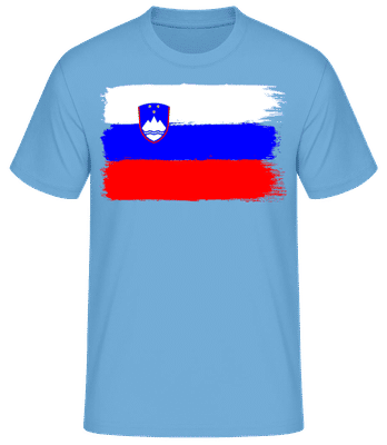 Country Flag Slovakia - Camiseta básica para hombre - Azul claro - delante