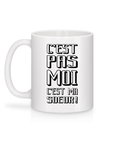 Aperçu: C'Est Ma Sœur - Mug en céramique blanc - Blanc - Derrière