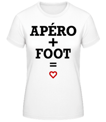Apéro + Foot - T-shirt standard Femme - Blanc - Devant
