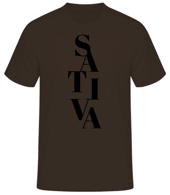 Cannabis Sativa - Pánske basic tričko - Hnedá - Predné