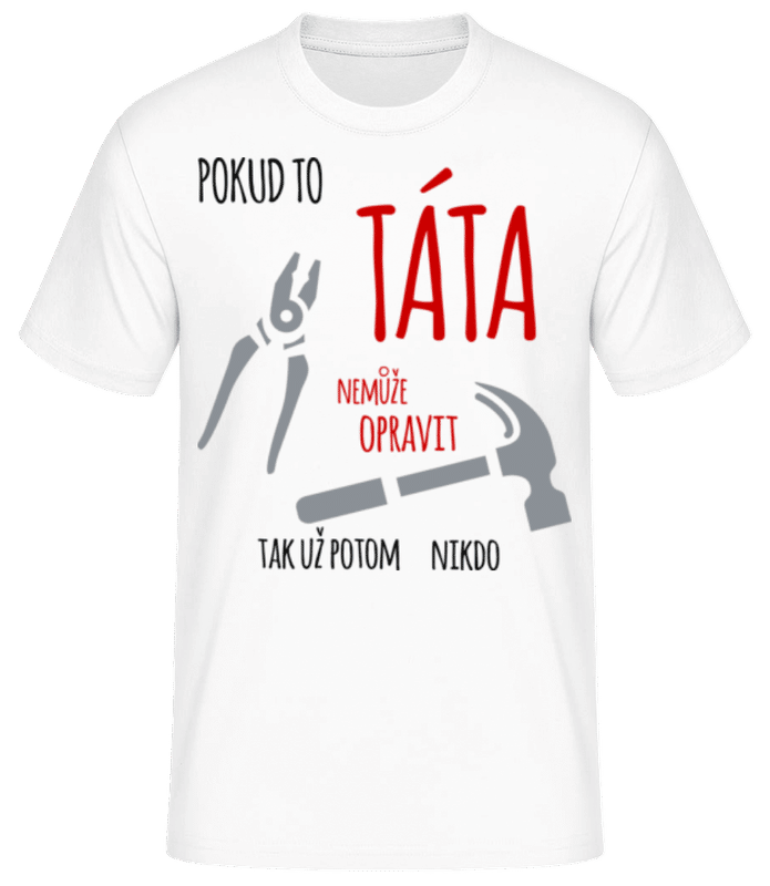 Náhled: Pánské basic tričko - Bílá - Napřed