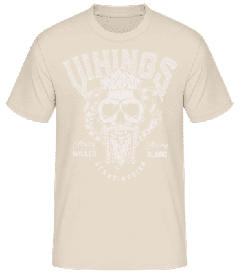 Vikings Scandinavian - Männer Basic T-Shirt - Creme - Vorne