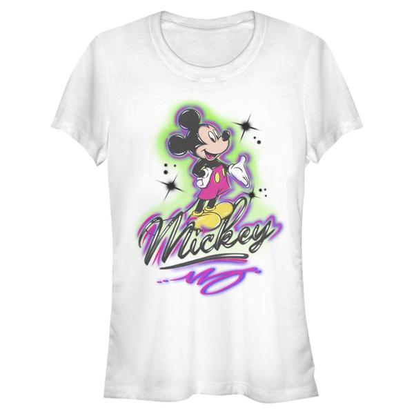 Aperçu: Disney - Mickey Mouse - Mickey Airbrush - Femme T-shirt - Blanc - Devant