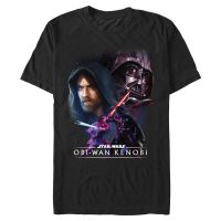 Star Wars - Obi-Wan Kenobi - Obi-Wan Kenobi & Darth Vader Big Face Off - Homme T-shirt - Noir - Devant