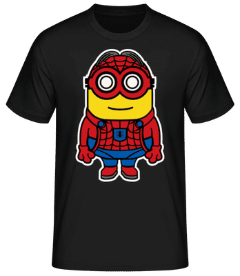 Minion Spiderman - Men's Basic T-Shirt - Black - Front