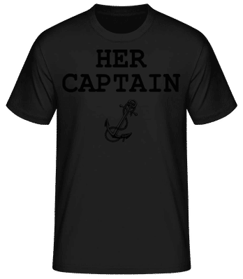 Her Captain - Camiseta básica para hombre - Negro - delante