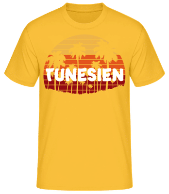 Tunesien - Männer Basic T-Shirt - Goldgelb - Vorne
