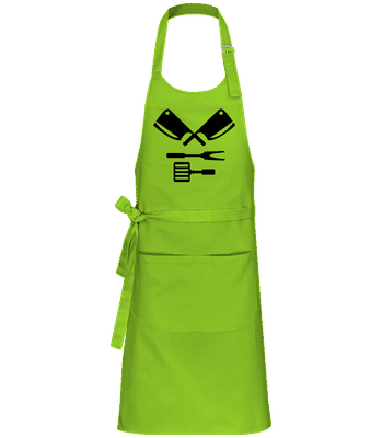 BBQ Equipment Black - Professional Apron - Lime - Front