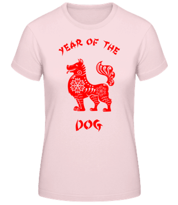 Chinese Zodiac Year Of The Dog - Dámské basic tričko - Růžová - Napřed