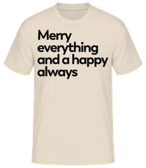 Merry Everything Happy Always · Camiseta básica para hombre