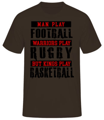 Kings Play Basketball - Men's B&C T-Shirt - Brown - Front