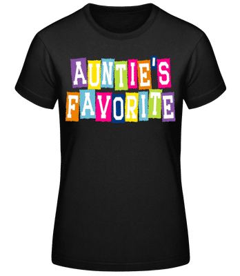 Auntie Favorite - Frauen Basic T-Shirt - Schwarz - Vorne