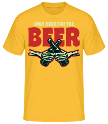 Only Here For The Beer - T-shirt standard Homme - Jaune doré - Devant
