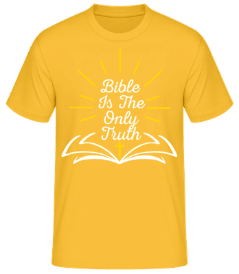 Bible Is The Only Truth - Men's Basic T-Shirt - Golden yellow - Front