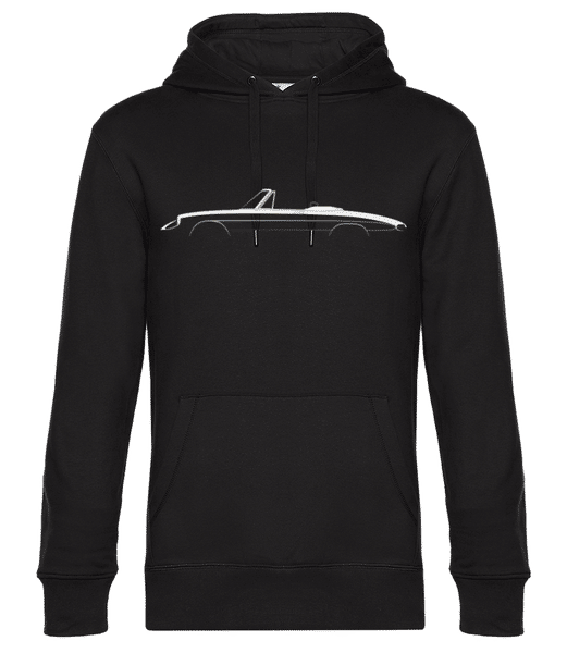 'Alfa Romeo Spider 1966' Silhouette - Sweat à capuche premium Unisexe - Noir - Devant