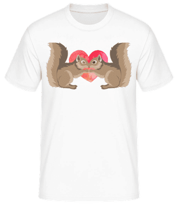Eichhörnchen Liebe - Männer Basic T-Shirt - Weiß - Vorne