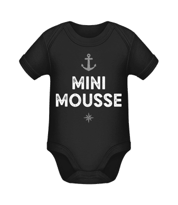 Mini Mousse - Body manches courtes bio - Noir - Devant