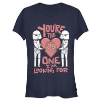 Star Wars - Stormtrooper Droid Looking For - Valentine's Day - Femme T-shirt - Bleu marine - Devant