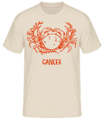 Scribble Style Zodiac Sign Cancer · Men's Basic T-Shirt