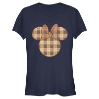Disney - Mickey Mouse - Minnie Mouse Fall Plaid - Dámské Tričko - Namořnická modrá - Napřed