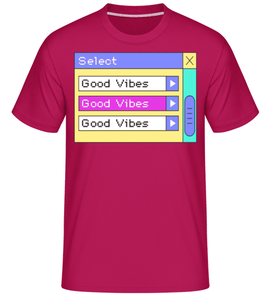 Aperçu: Select Good Vibes - T-Shirt Shirtinator homme - Magenta - Devant