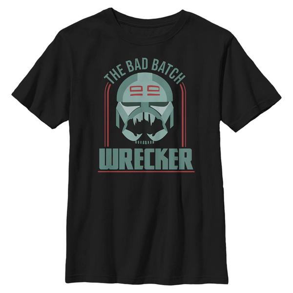 Aperçu: Star Wars - The Clone Wars - Wrecker Bad Batch Badge - Enfant T-shirt - Noir - Devant