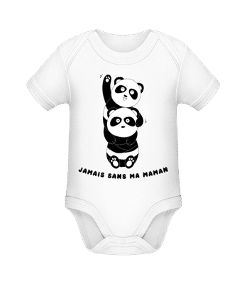 Jamais Sans Ma Maman - Body manches courtes bio - Blanc - Devant
