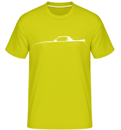 'Mazda RX-7 FD' Silhouette - Shirtinator Men's T-Shirt - Lime - Front