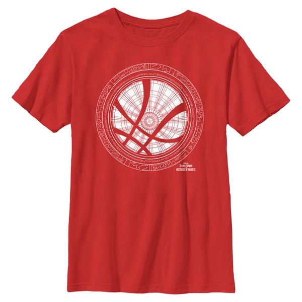 Aperçu: Marvel - Doctor Strange - Logo Sanctum Sanctorum Icon White - Enfant T-shirt - Rouge - Devant