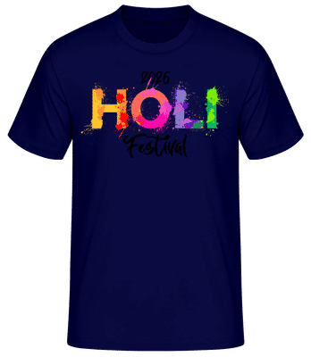 Holi Festival 2026 - T-shirt standard Homme - Bleu marine - Devant