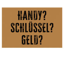 Handy Schlüssel Geld · Fußmatte