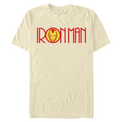 Marvel - Avengers - Iron Man Retro Ironman Logo - Hombres Camiseta - Crema - delante