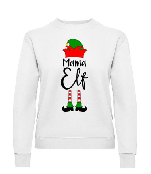 Aperçu: Mama Elf - Sweatshirt Femme - Blanc - Devant