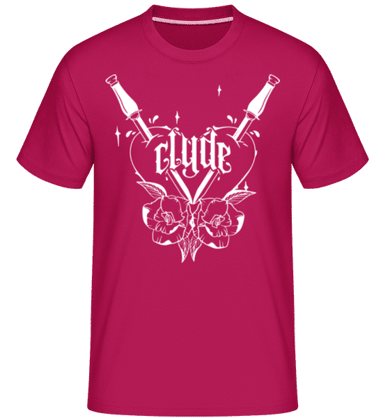 Aperçu: Clyde -  T-Shirt Shirtinator homme - Magenta - Devant