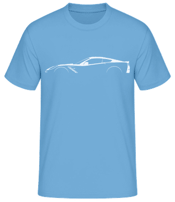 'Chevrolet Corvette C7 St.' Silhouette - Camiseta básica para hombre - Azul claro - delante
