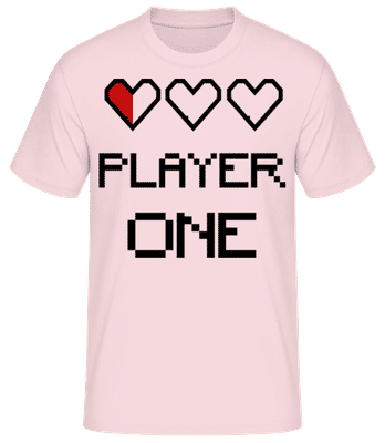 Player One - Männer Basic T-Shirt - Rosa - Vorne