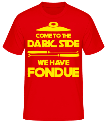 Dark Side We Have Fondue - Men's Basic T-Shirt - Red - Front