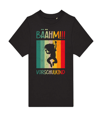 Bäähm Vorschulkind - Kinder T-Shirt B&C - Schwarz - Vorne